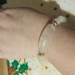 White Quartz Beaded Bracelet